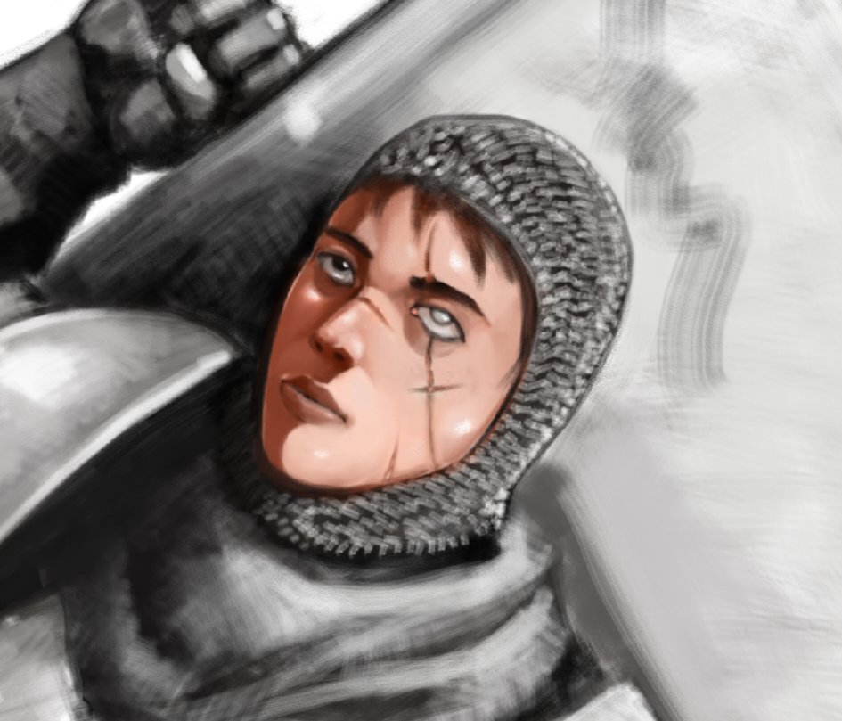 LeonarMonet's tweet image. coloring! starting with this pretty face.

#dnd #RPG #RPGGroup #RPGツクール #Commission #darksouls #DemonsSouls #bloodborn #Berserk