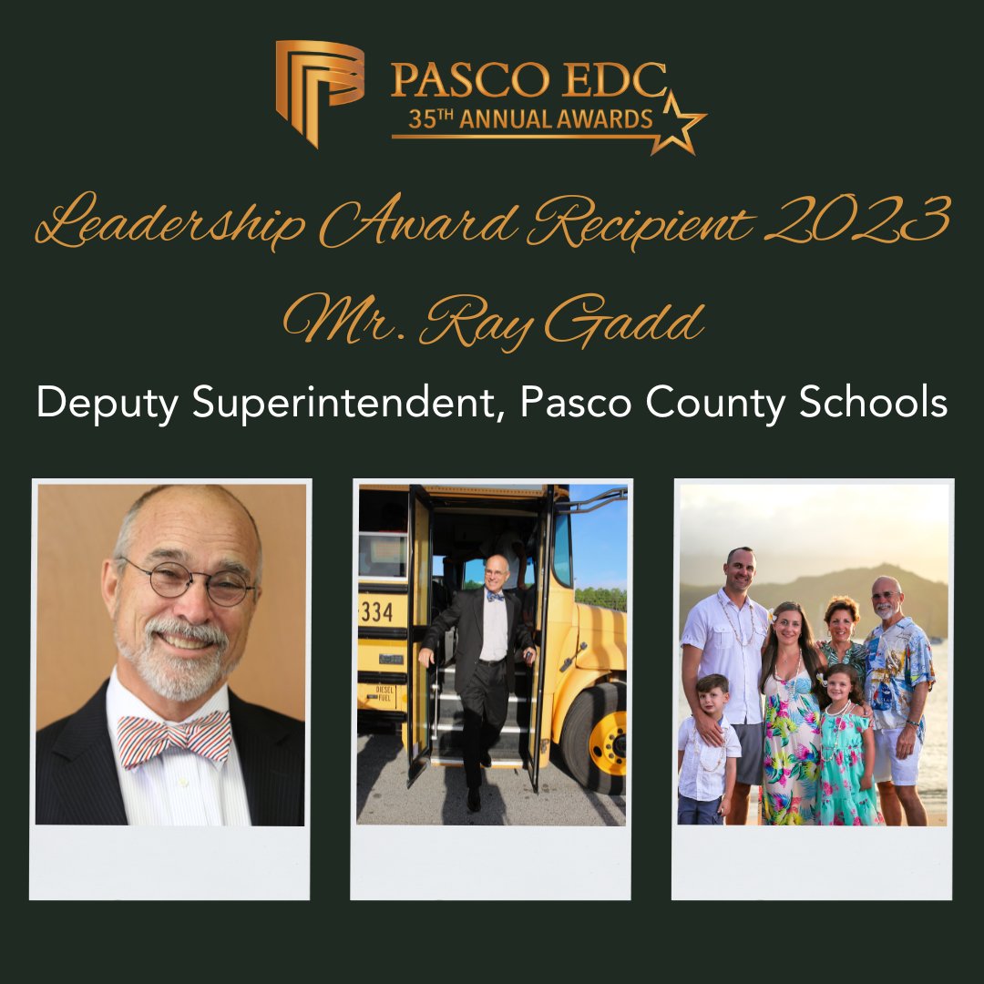 PascoEDC's tweet photo. Congratulations to this year's Leadership Award recipient, Ray Gadd @pascoschools. We will be recognizing Mr. Gadd at our Annual Awards event coming up on Sept 7th at the @PHSCedu State College IPAC. Read more at, https://t.co/PzUzgrcsoK #PascoEDCAnnualAwards23 #PascoProud https://t.co/vL71OE3By5