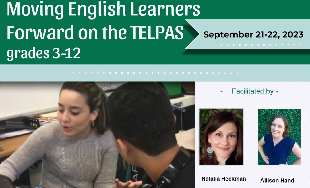 Seidlitz_Ed's tweet photo. Just announced! @hand_allie &amp; @NataliaESL are offering their popular #MovingELsForward workshop 9/21-22 in Houston! Join them for strategies to improve Ss' performance on all #TELPAS domains through effective content-area instruction. https://t.co/VB457E3J3v https://t.co/nSiEgeprkA