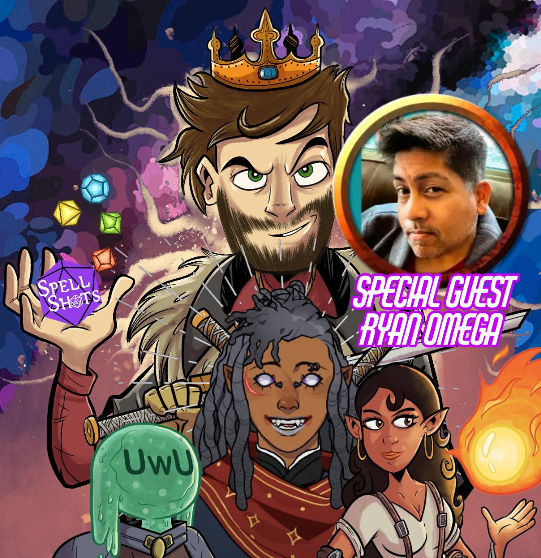Tonight 6pm pst on @New_Age_Geeks ! @SpellShots is back featuring the return of @LemarTheConGuy and  special guest @RyanOMGa!

Ryan Omega is a host and event experience designer of live and virtual events and a geek podcaster and performer. Coming from the world of LARP, he’s
