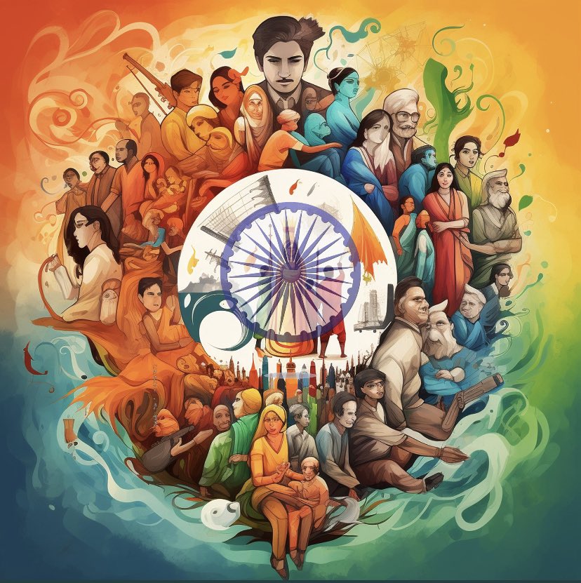 Hindus for Human Rights celebrates #IndianIndependenceDay, let's remember that diversity is our greatest strength. Celebrating the myriad faiths, cultures, and faces that make India unique. Unity in diversity! ❤️