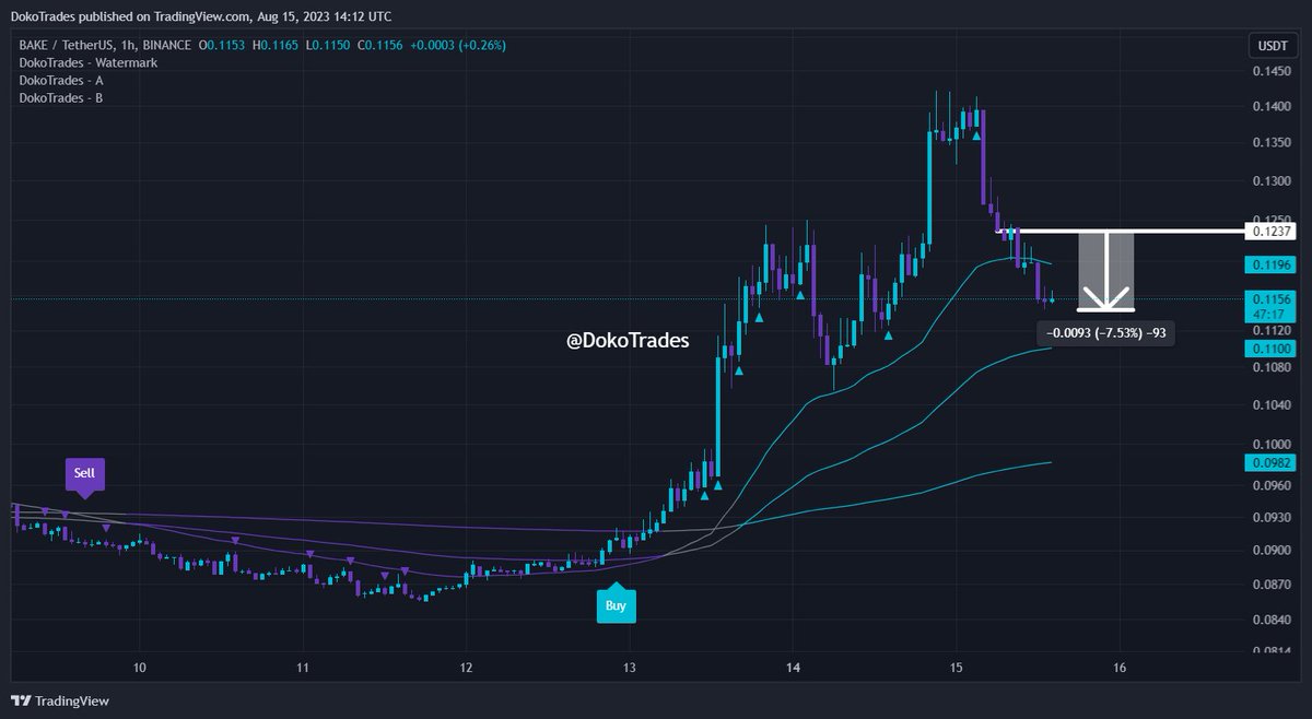 DokoTrades's tweet photo. UPDATE $BAKE 1h                

Broke below .1237 +75.3% (10X)                    

#pricelevel #indicator

https://t.co/dWEQ4yYUib https://t.co/zudwzAPEkW