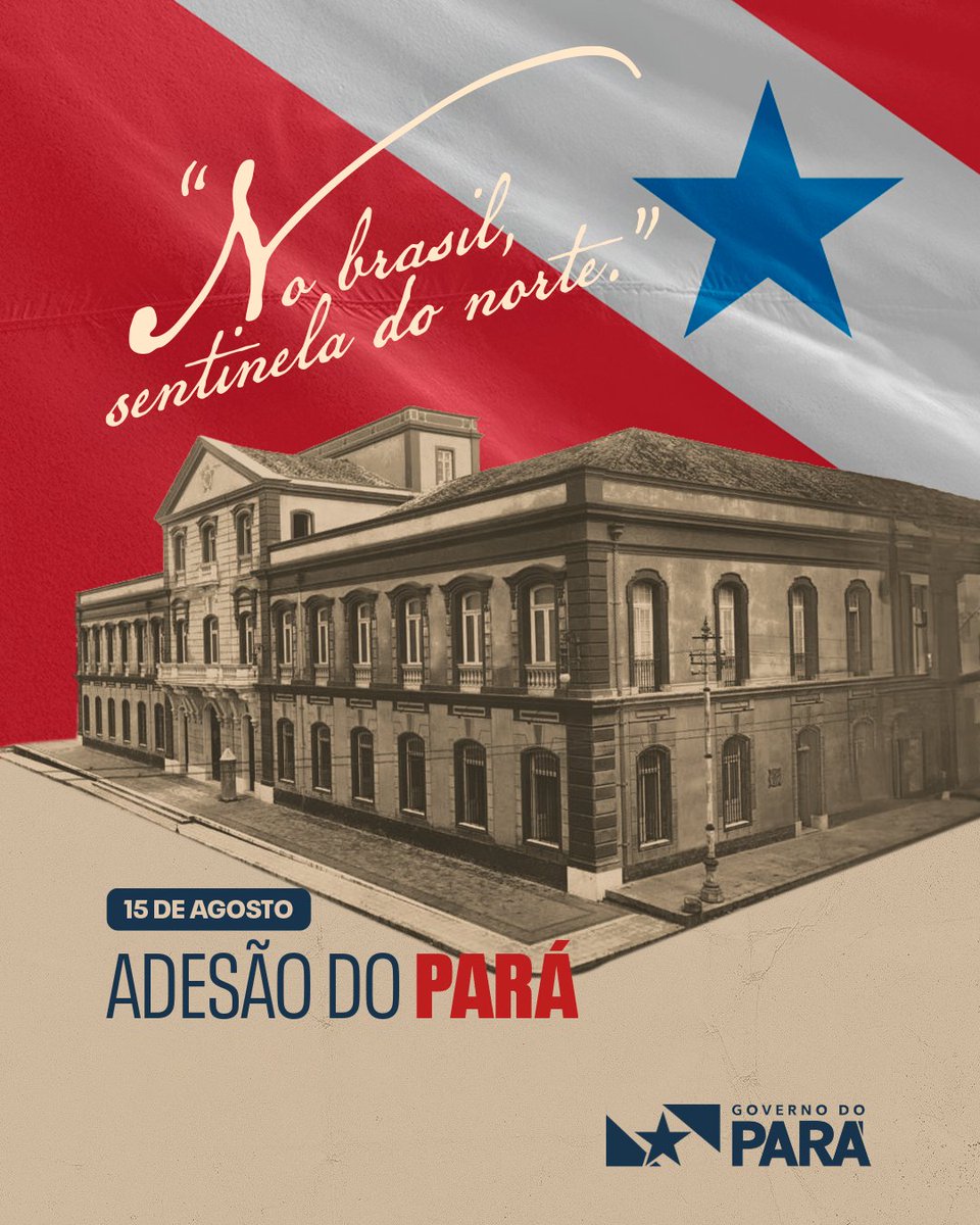 15 de Agosto de 1823 marcou a independência da Província do Grão Pará. O início de uma história de coragem, força e resiliência que ecoa até os dias de hoje. Viva o Pará!!
#15deAgosto #AdesãodoPará