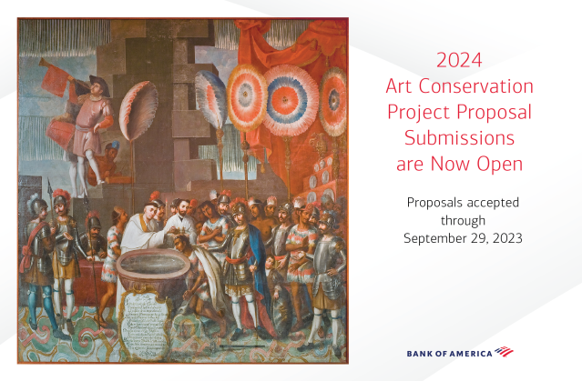 Spanning 40 countries, the <a href="/BankofAmerica/">Bank of America</a> #ArtConservationProject funds restoration projects of historically or culturally significant work in danger of being damaged. Learn more about the program and submission process for nonprofit museums: bit.ly/455L1tG