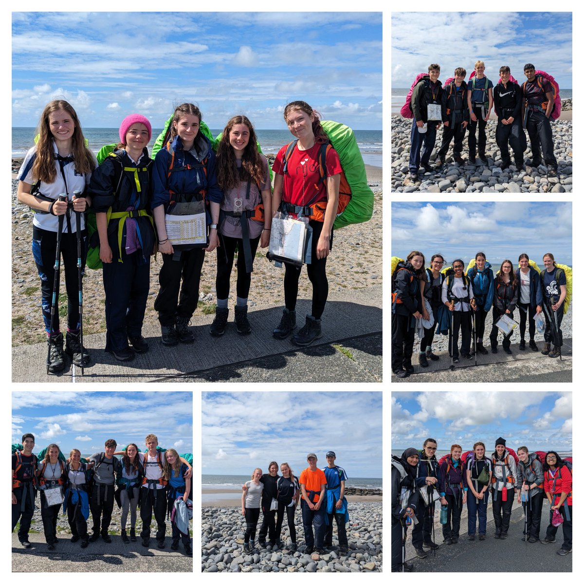 All groups now at Borth beach! Well done everyone - qualifying Gold hike complete! Presentations later after a well deserved dinner at the hostel.