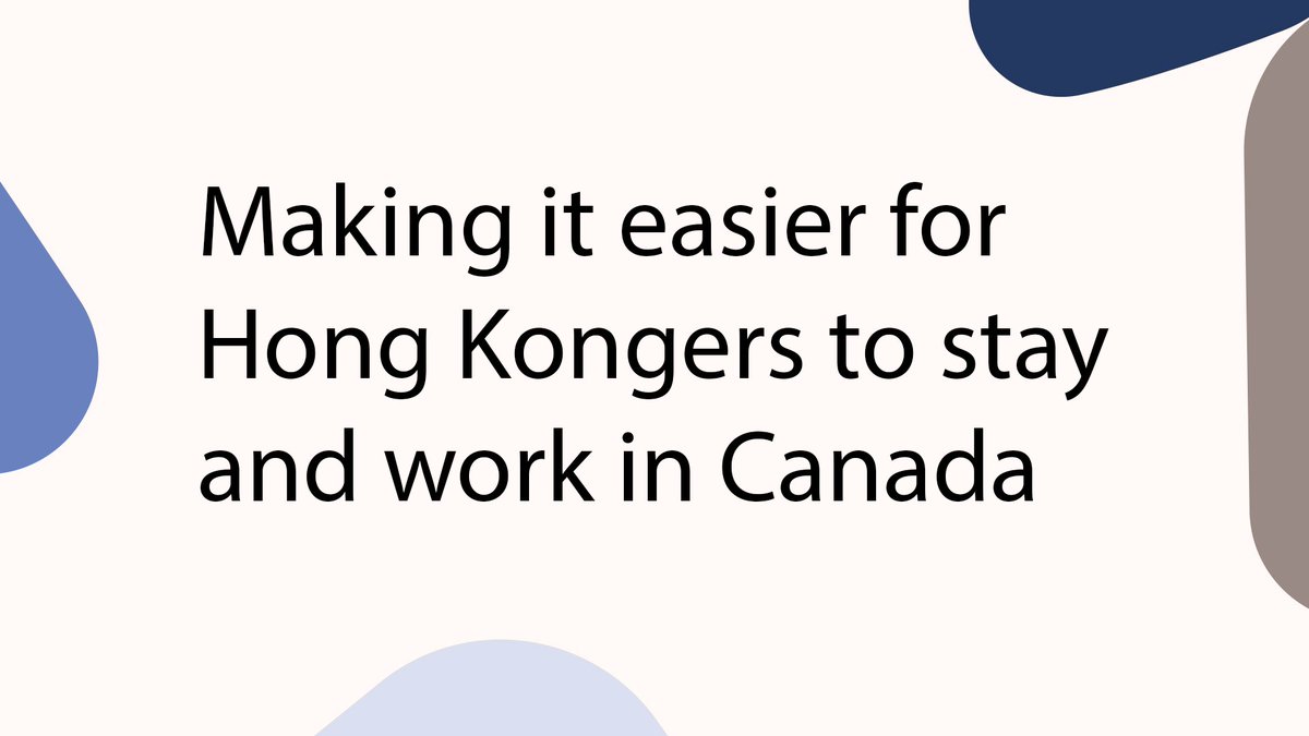 CitImmCanada's tweet image. Hong Kong residents: Starting today, you can apply for permanent residence under stream B (Canadian work experience), without needing a post-secondary education to be eligible. 

Learn how you can apply today: canada.ca/en/immigration…