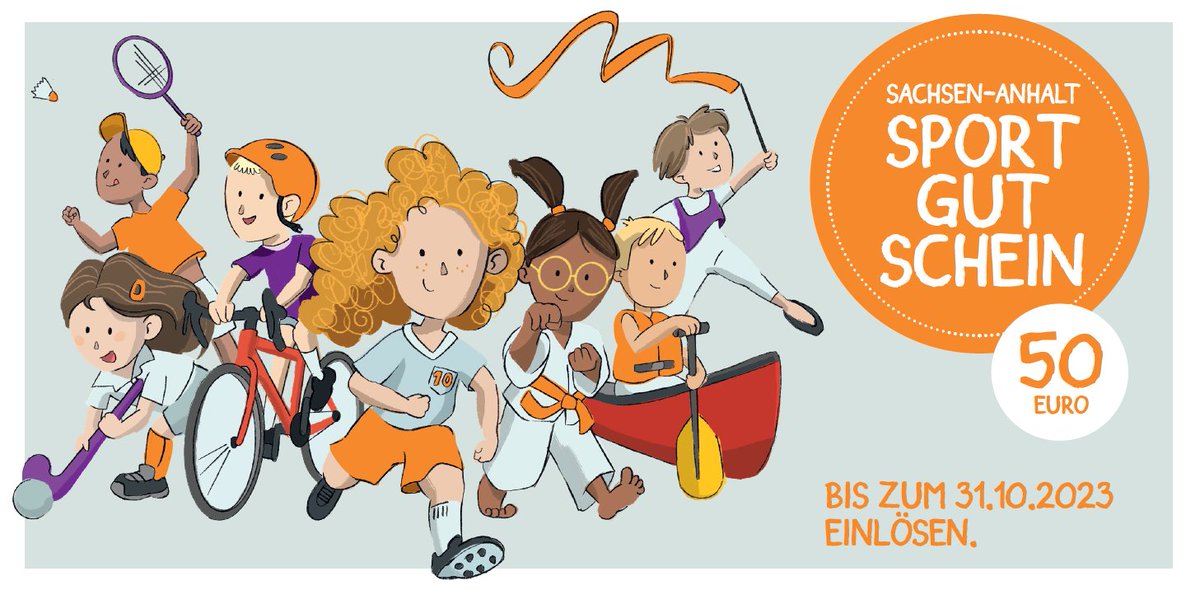 Mit dem neuen Sportförderprogramm "Vereine machen Schule - Sportgutscheine für <a href="/sachsenanhalt/">Sachsen-Anhalt</a>|s Schulanfängerinnen &amp; Schulanfänger" erhalten alle ABC-Schützen einen Gutschein über 50 Euro für eine Mitgliedschaft in einem Sportverein ihrer Wahl.
Mehr: ➡️ lsaurl.de/5Yb8mj
