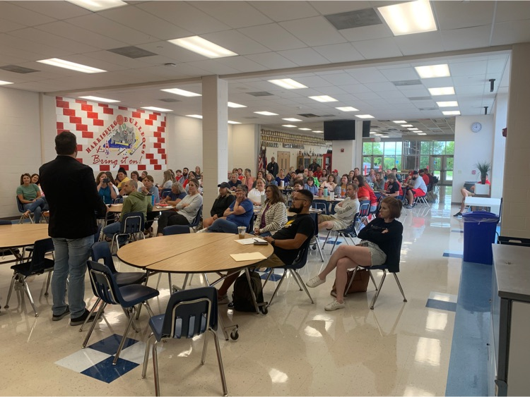 harrisburgr8's tweet photo. The Harrisburg R-VIII School District faculty and staff received the opportunity to hear Josh Varner speak on Trauma Informed Care to kick off the school year! #Betheirhero @JoshVarner65 @TheSteveCombs https://t.co/rZkg9GSVdg