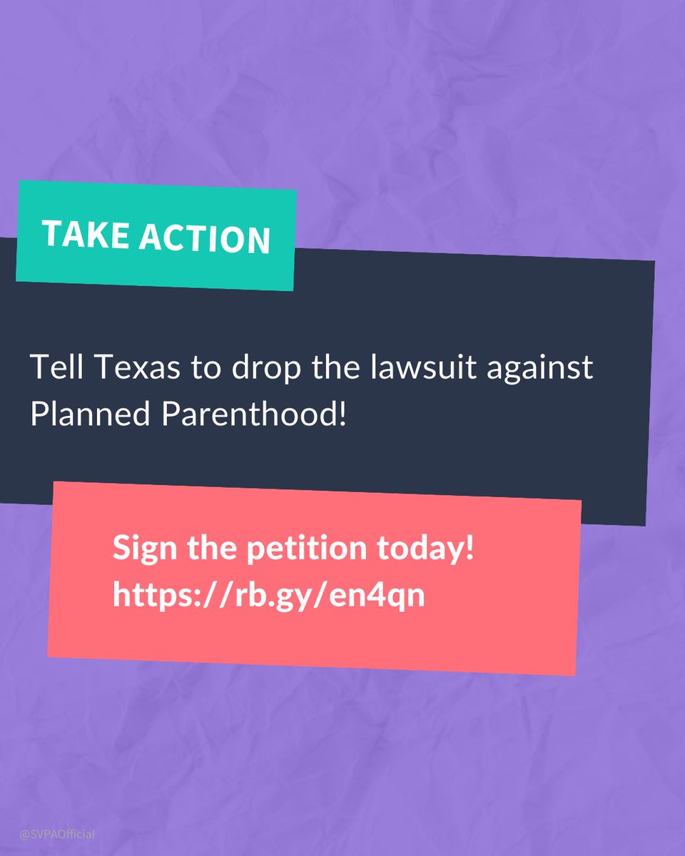SVPAOfficial's tweet photo. ✏️If you want to support #PlannedParenthood, sign the petition today! https://t.co/LnLRKfMAg4
#ImForPP #IStandWithPP ⬇️ https://t.co/S04k9j3hZ6