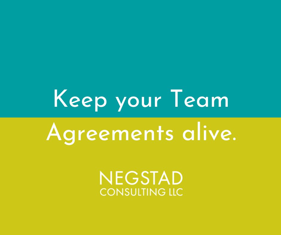 lisanegstad's tweet photo. Team agreements are vital to high functioning teams. They describe how you want to be together. Agreements, norms, values, or simple rules, it's hard to keep them alive after the team develops them. Here's my PDF with four ideas to help: https://t.co/xLcfD8VkNz https://t.co/FTl6iNIzlu