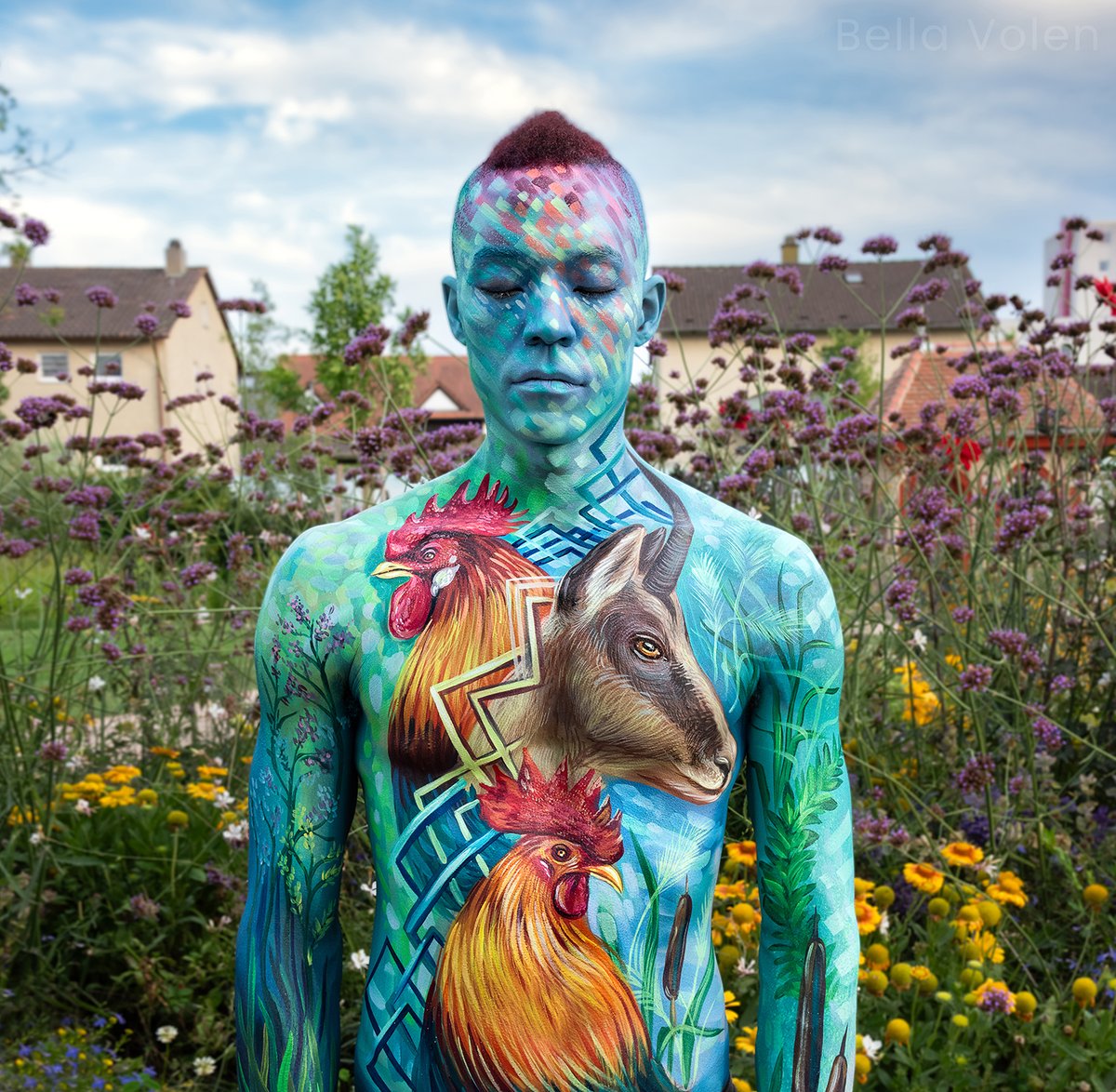 BellaVolen's tweet photo. ⚜️In  August 2022, I had the honor of contributing to the cultural program at  the garden show in Eppingen, Germany. I conducted three lectures on the history of body art and created a live bodypainting demonstration for the guests of the garden show. 
#bodypainting #bodyart #art https://t.co/4cwudriEhl