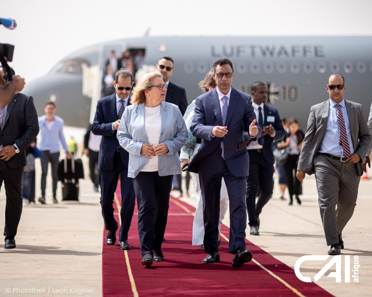halloafrique's tweet photo. En mission pour l'@AllianceSahel: 
@SvenjaSchulze68, Ministre🇩🇪de la Coopération @BMZ_Bund est en 🇲🇷Mauritanie, où se trouve le secrétariat de l'@AllianceSahel.

Priorités de ses entretiens: 
➡️emplois pour la jeune génération
➡️sécurité alimentaire
➡️protection sociale https://t.co/n7OFtGWGAv