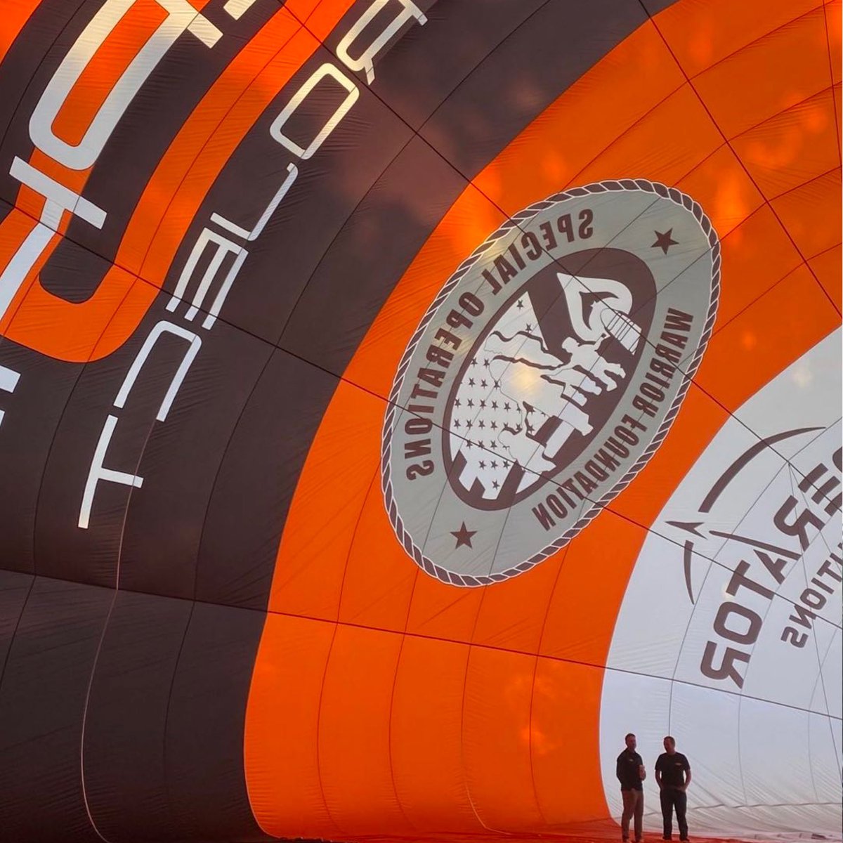 RescueSpace's tweet photo. Operator Solutions CEO, CMSgt. Brandon Daugherty, and Balloon Pilot, Shane Wallace, recently embarked on an incredible journey to witness the completion of the awe-inspiring #Alpha5Project hot air balloon at Cameron Balloons in Dexter, Michigan. (1/4) https://t.co/xwZLgB4wyn
