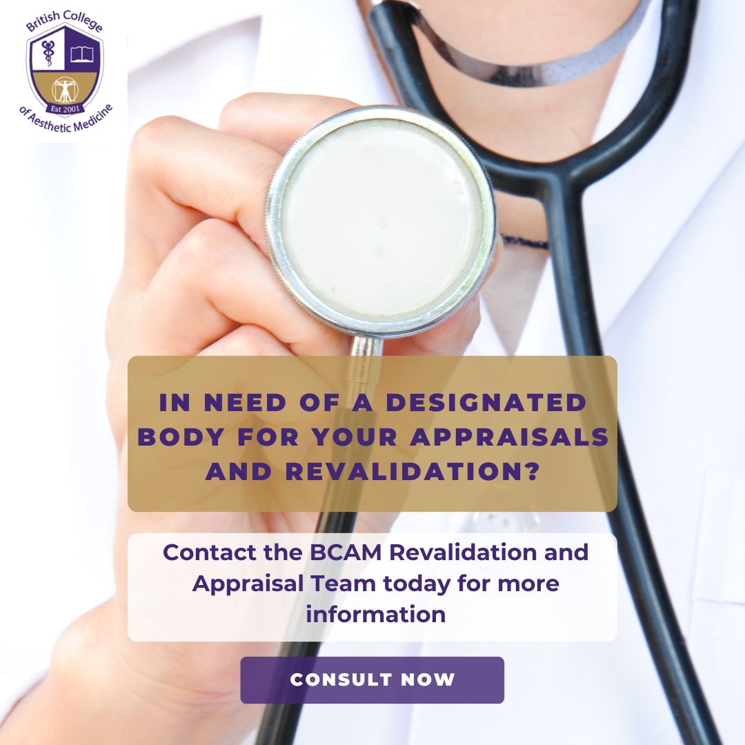 In need of a designated body for your appraisals and revalidation? 
⁠
For more information visit bcam.ac.uk/education/reva… or email info@bcam.ac.uk.⁠

#doctor #revalidation #appraisal #medicalappraisal #aestheticdoctor #medicalaesthetics #aestheticmedicine #aestheticpractitioner