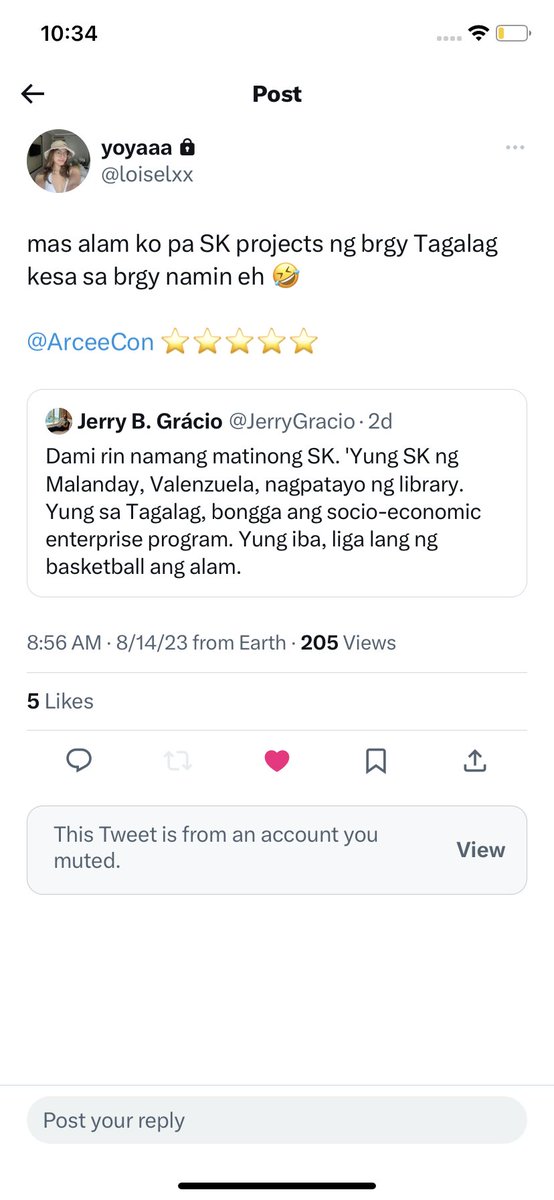 ellearora's tweet photo. @ArceeCon @loiselxx Takang taka ako bakit muted ko daw yung reply, when I checked…. HAHAHAHA unmuted na pu, grabe yung tampo ko pala sayo 🤣 https://t.co/8yyAGR6sQj