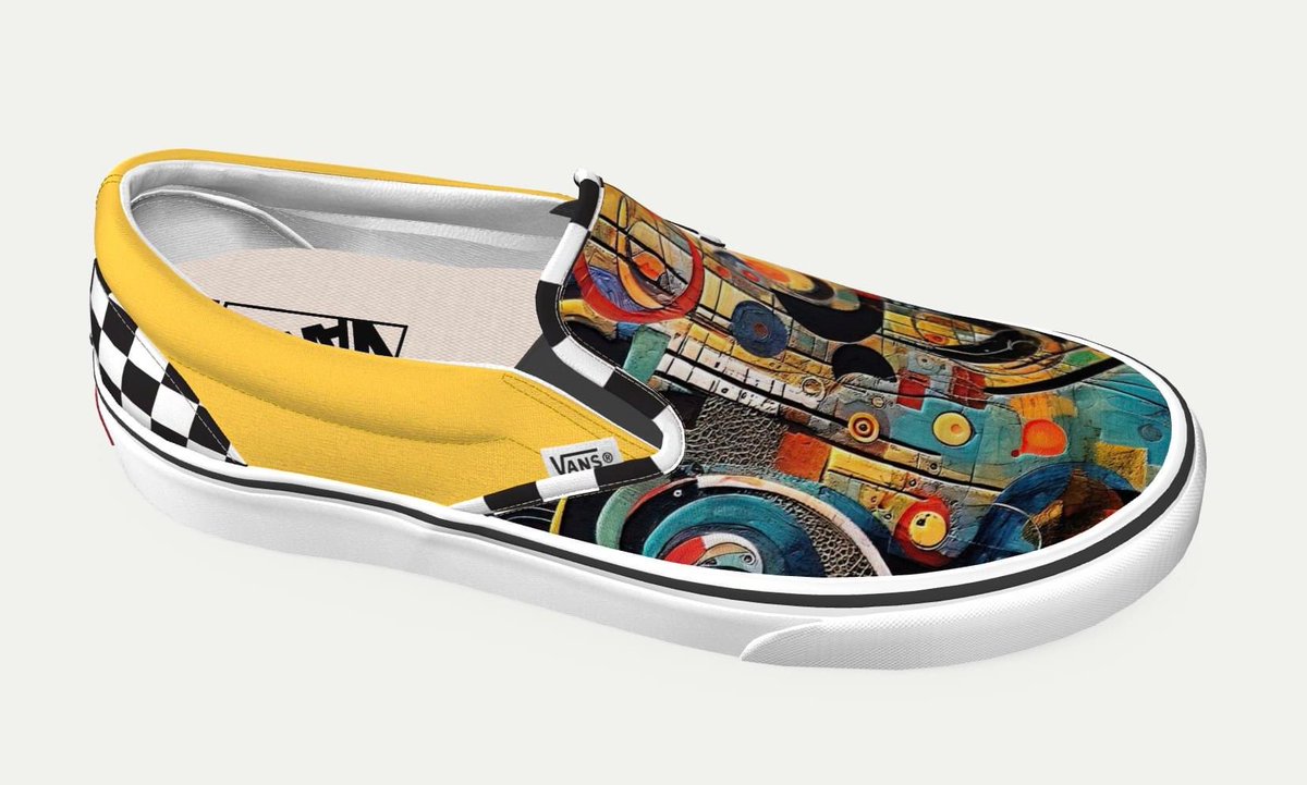 DianaDeAvilaArt's tweet image. "Introducing my ultimate wearable art! 🎨👟 Check out these eye-catching Van’s slip-on shoes featuring my 'after humpty's fall' artwork - my Genesis shoe! 🌟 Proud to be a Sarasota-based digital artist bringing creativity to every step. 🔥 #CustomVans #sartq #ArtOnShoes