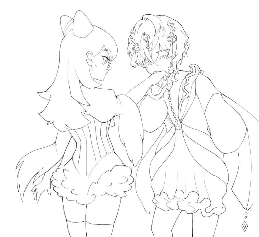 Another shipping ✨
Lukaon x Cereza from Cereza and the lost demon.