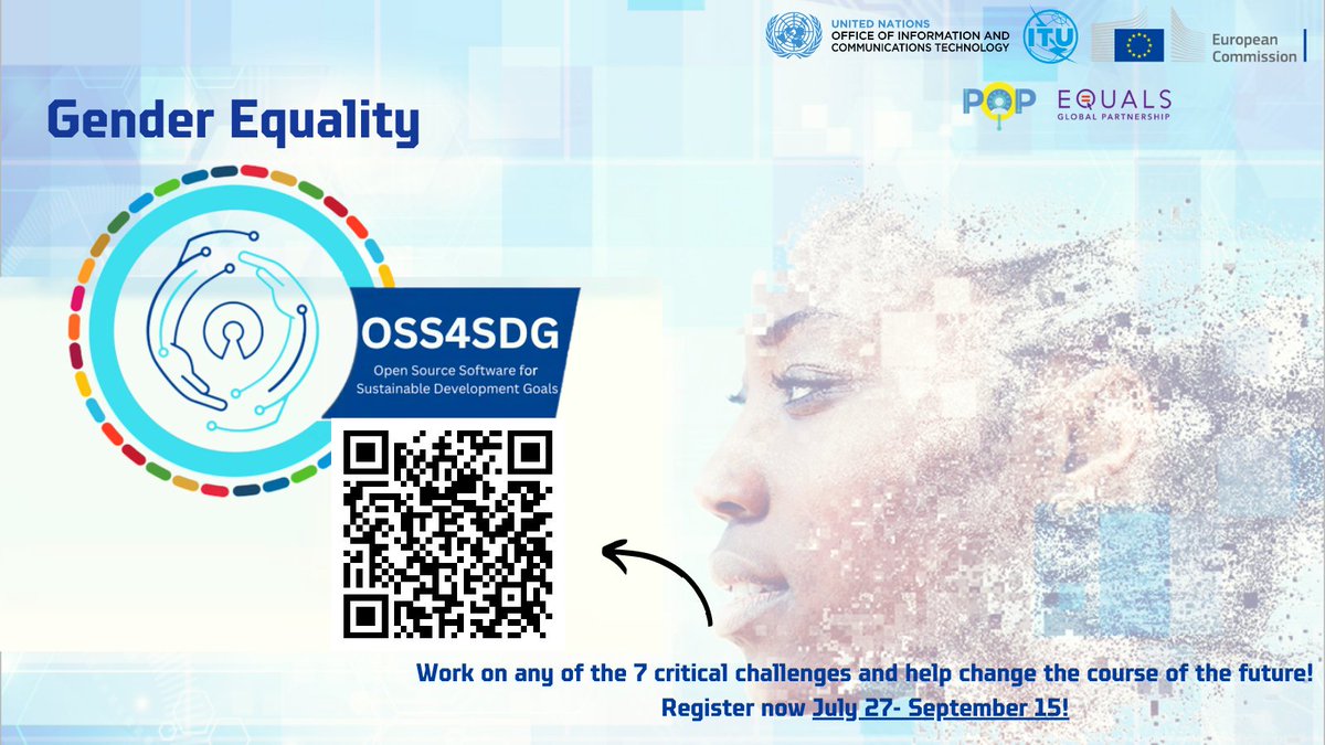 UN_OICT's tweet photo. Calling all developers, designers, and changemakers! 🌟The OSS4SDG Hackathon is here to address SDG #5: Gender Equality.

Join us and create open-source solutions that empower women and promote inclusivity!
https://t.co/XNag4NHb13

#OSS4SDG #Hackathon
 @EU_DIGIT @ITU @equals https://t.co/yMiIYNNShz