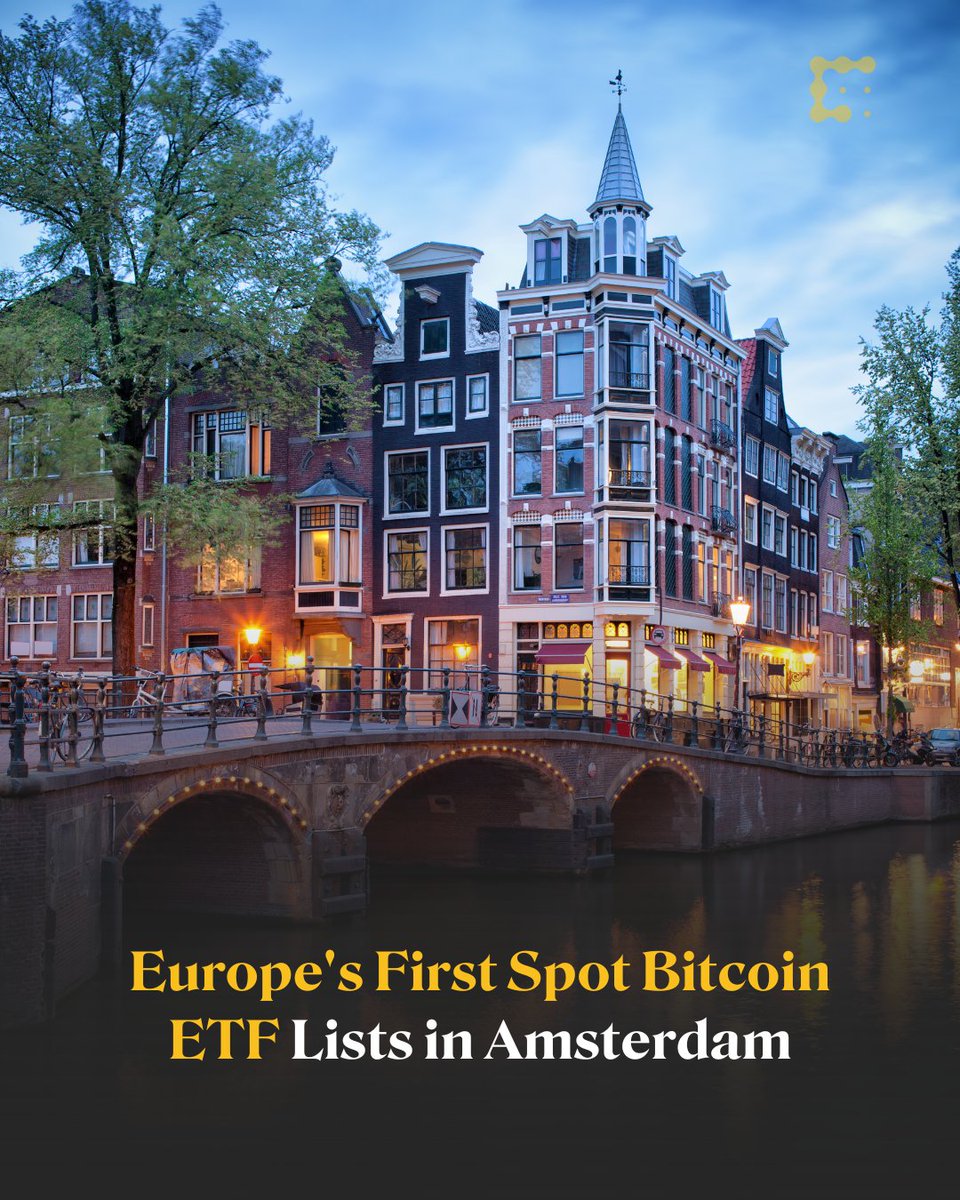 CoinDesk's tweet photo. Europe's first spot #bitcoinETF by @JacobiAssetMgt has been listed on Euronext Amsterdam. 

The $BCOIN listing means Europe will see a spot bitcoin ETF traded before the U.S., despite dozens of applications to the @SECGov in the last few years.
https://t.co/IXZWH1HjLZ https://t.co/XH7a27GHGQ