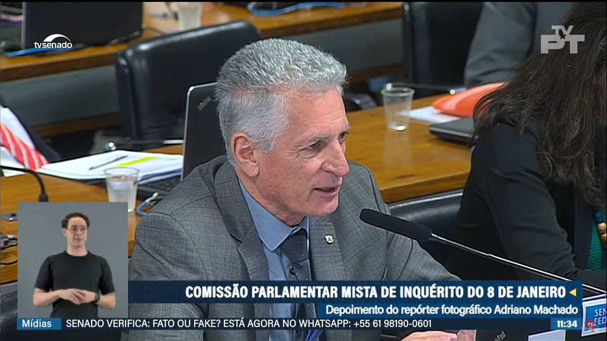 ptbrasil's tweet photo. "Aqui foi falado de muitos jornalistas que, segundo alguns aqui que usaram a palavra, disseram que foram perseguidos e que foi perseguição política. A jornalista Kilo Hirano, que foi aqui citada, que está presa, ela participou dos atos do dia 12," @RogerioCorreia_ https://t.co/wWLX410zN7