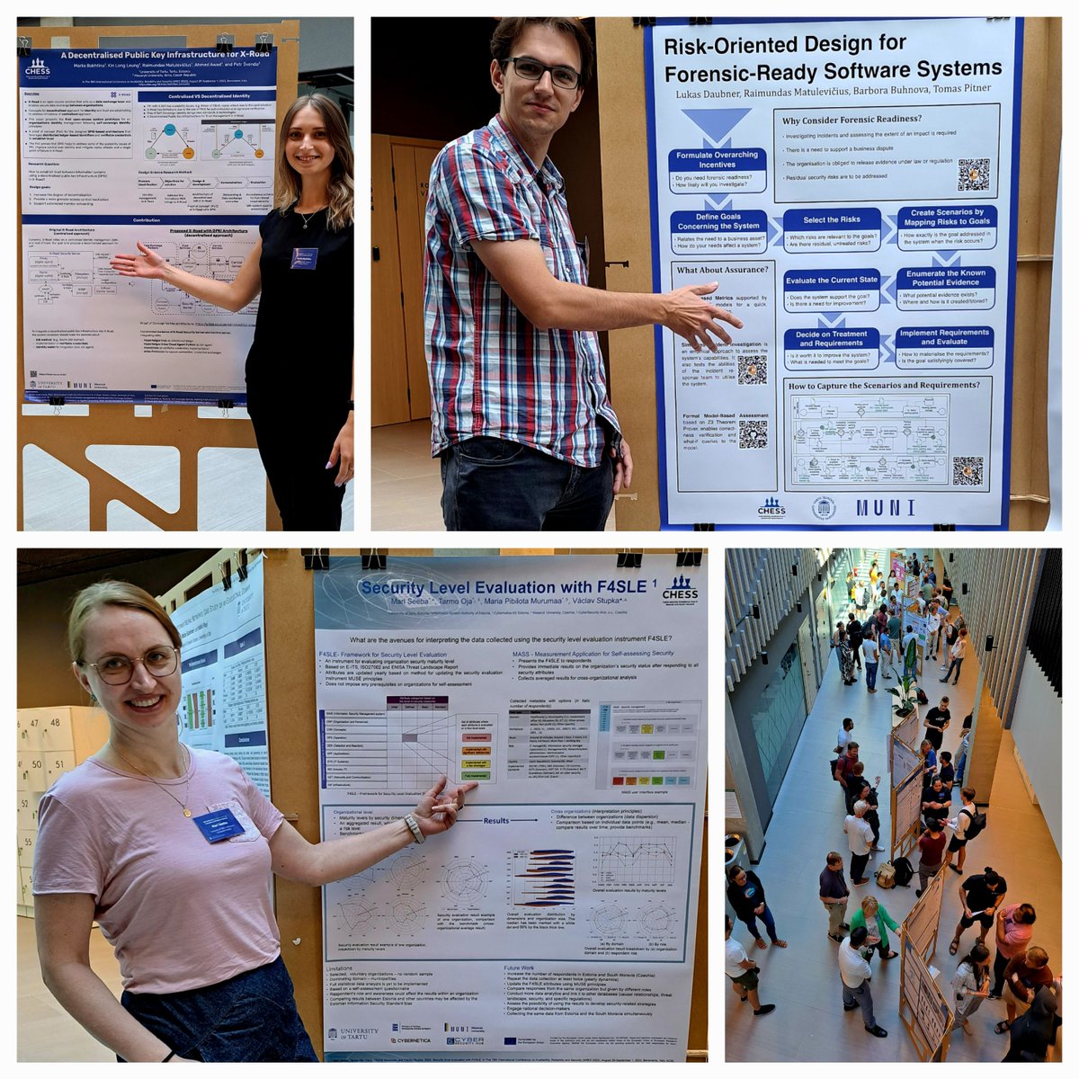 CHESS Cyber-Security Excellence Hub (@chess_eu) on Twitter photo Mari Seeba, <a href="/Lukas_Daubner/">Lukáš Daubner</a>, <a href="/marybakhtina/">Mariia Bakhtina</a> have presented the <a href="/CHESS_EU/">CHESS Cyber-Security Excellence Hub</a> research results at ESSCaSS 2023 poster session.
More: courses.cs.ut.ee/t/esscass2023/
<a href="/MasarykUni/">Masaryk University</a>, <a href="/VUTvBrne/">Vysoké učení technické v Brně</a>, <a href="/cybernetica/">Cybernetica</a>, <a href="/CyberTaltech/">TalTech CyberCentre 🇪🇪</a>, <a href="/TallinnTech/">TalTech - Tallinn University of Technology</a>, <a href="/e_riik/">RIA (NCSC-EE)</a> Mari Seeba, <a href="/Lukas_Daubner/">Lukáš Daubner</a>, <a href="/marybakhtina/">Mariia Bakhtina</a> have presented the <a href="/CHESS_EU/">CHESS Cyber-Security Excellence Hub</a> research results at ESSCaSS 2023 poster session.
More: courses.cs.ut.ee/t/esscass2023/
<a href="/MasarykUni/">Masaryk University</a>, <a href="/VUTvBrne/">Vysoké učení technické v Brně</a>, <a href="/cybernetica/">Cybernetica</a>, <a href="/CyberTaltech/">TalTech CyberCentre 🇪🇪</a>, <a href="/TallinnTech/">TalTech - Tallinn University of Technology</a>, <a href="/e_riik/">RIA (NCSC-EE)</a>
