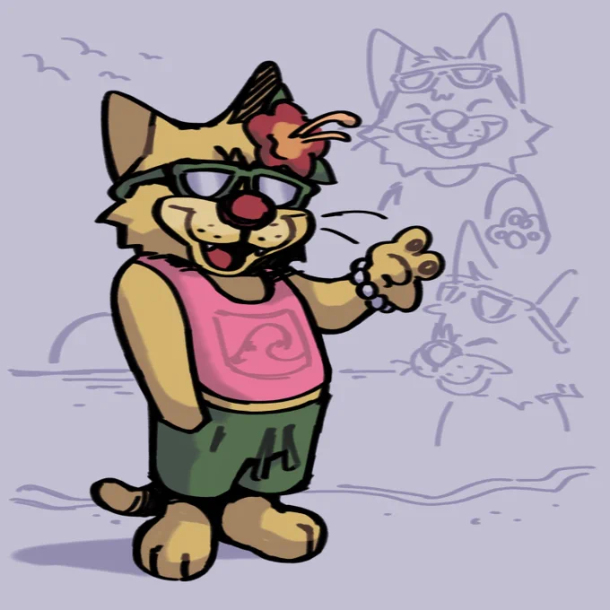 completed his summer outfit #warioware 