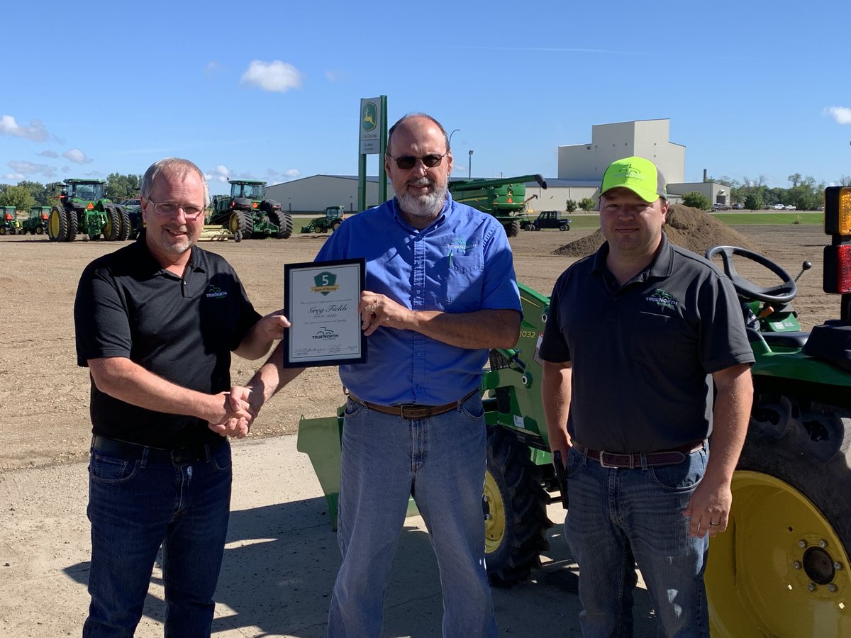 Congratulations to Greg Fields on five years of service with True North Equipment. Thank you, Greg, for your dedication to your customers and True North Equipment. We are so proud of your accomplishments!!