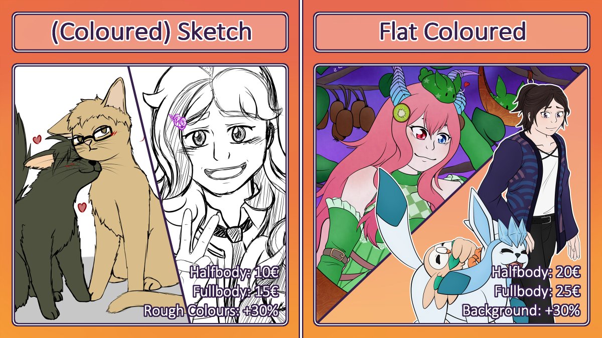 Calu_draws's tweet image. My Anime-Style Commissions are open again!💜

I updated the art examples on display, but feel free to look through my other drawings in my Twitter gallery!

Every Like/Share/Comment is super appreciated!! Thank you all for your ongoing support 💖