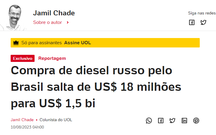 MBLivre's tweet photo. O Brasil não pode vender blindados para serem usados de AMBULÂNCIAS para não se meter na guerra, mas pode JORRAR dinheiro nos cofres russos no meio da guerra e tá tudo bem. https://t.co/xiRVS7kV9G