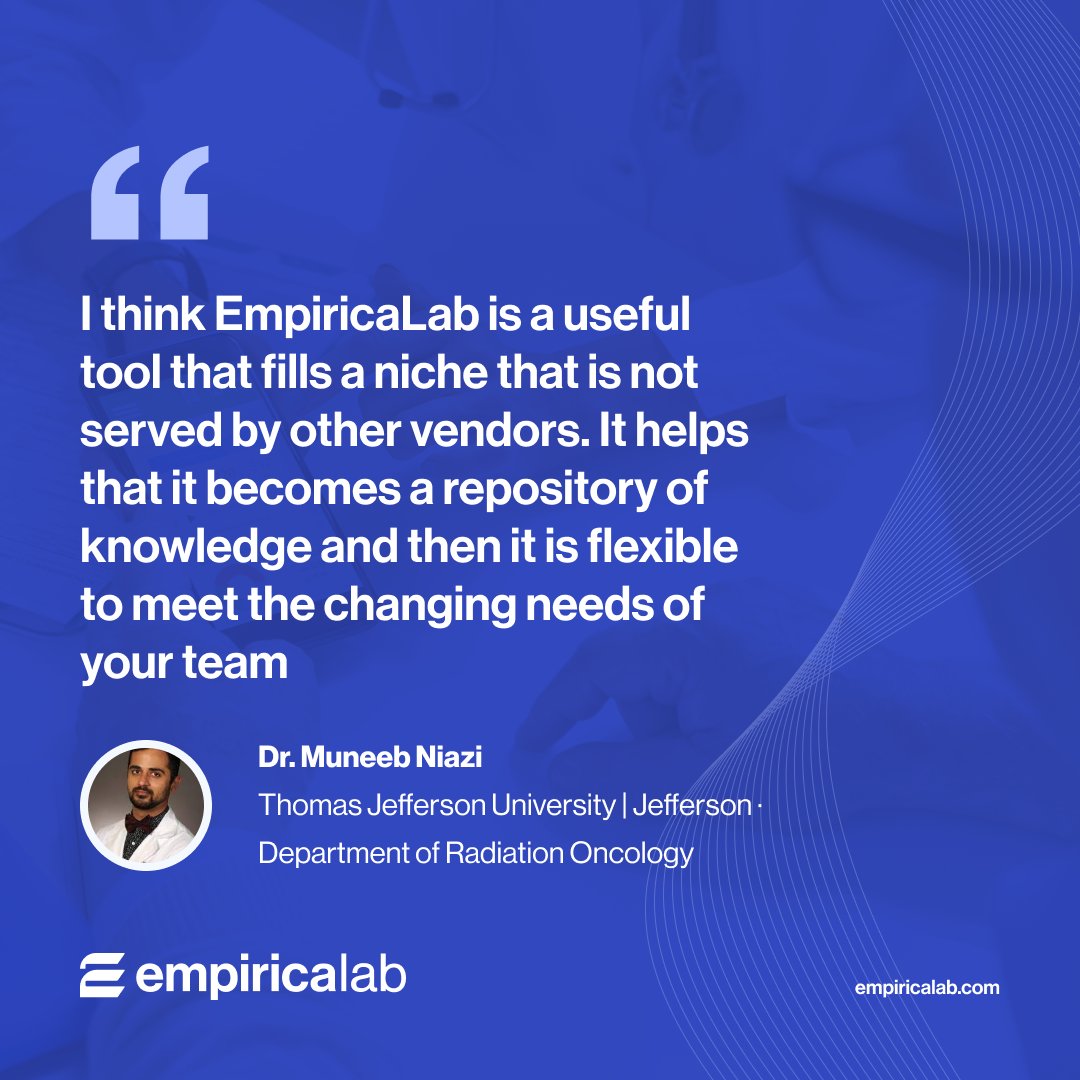 Transforming Healthcare Learning 🏥

We are thrilled to share Dr. Muneeb Niazi's take on how EmpiricaLab is revolutionizing healthcare enterprise learning. 

#EmpiricaLabInsights #HealthcareTraining #EmpiricaLabImpact #HealthcareLearning #NextGenLMS