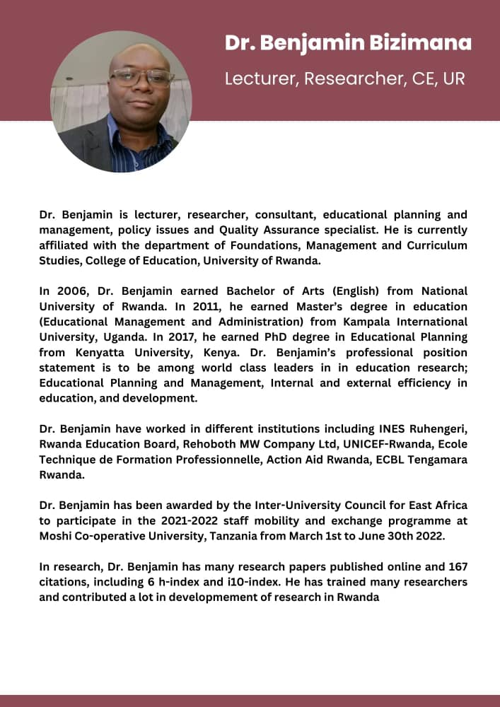 Firat_rwanda's tweet photo. We're excited to announce the third series of our Bimonthly Research Webinar as we strive to provide our members with research information with Dr Benjamin BIZIMANA.
The topic: Literature Search
Register to attend the webinar at: https://t.co/KgChVo5HdE
#StudentsInResearch https://t.co/YWhocEoDzw