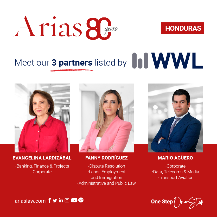 AriasLawFirmCA's tweet photo. Nos enorgullece anunciar que tres de nuestros socios en #Honduras han sido reconocidos como líderes por Who's Who Legal en la edición Centroamericana 2023.
https://t.co/QdVbBgtuV9
#SiempreArias #AlwaysArias #OneStepOneStop #80years https://t.co/epn59eP1qv