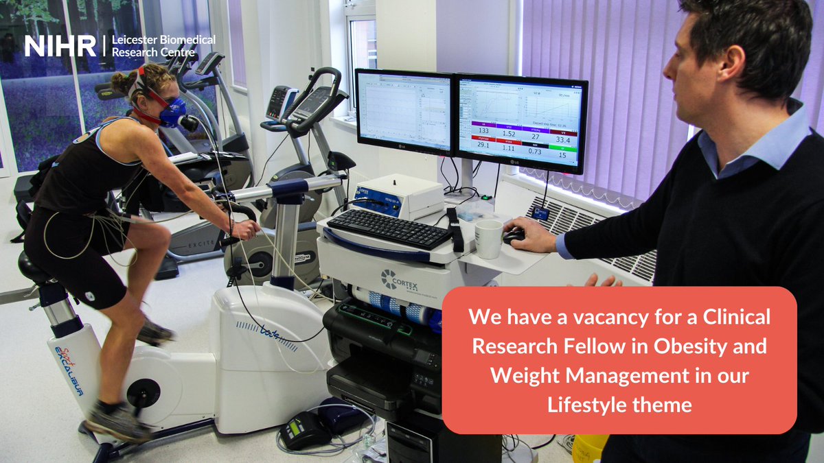 🚨We're hiring! Clinical Research Fellow in #Diabetes or #Obesity/Weight Management needed to join the world renowned #NIHRLeicesterBRC's Lifestyle theme based @leic_hospital. 🗓️ Closing Date: 13.9.2023 🔗Link :jobs.le.ac.uk/vacancies/8456… @jack_sargeant @uniofleicester @cls_pgt