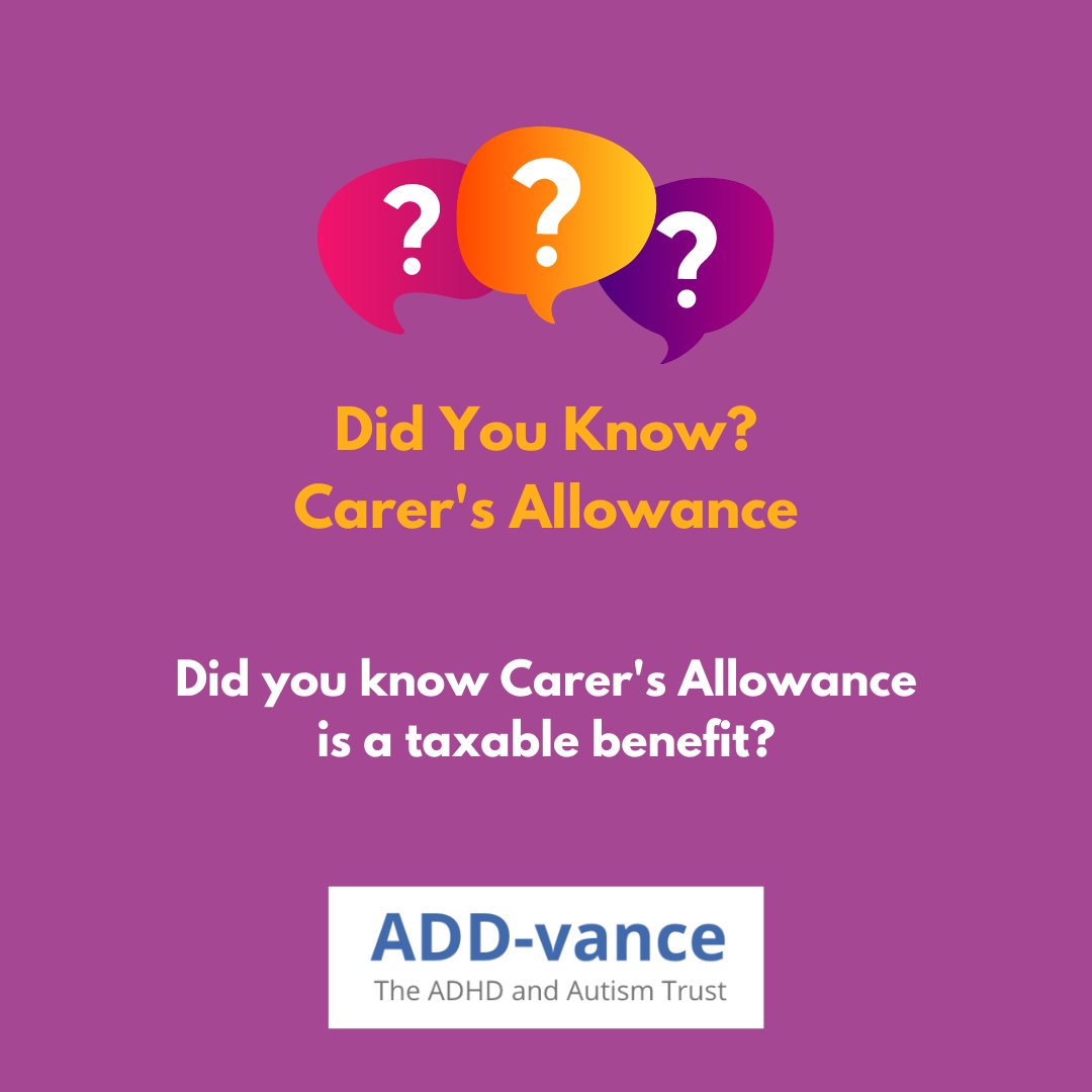 Time for some more Did You Know?'s about DLA, Carer's Allowance & Carer's Credit.

#carersallowance #DLA #disabilitylivingallowance #PIP #carerscredit #personalindepencepayment #benefits #neurodiversity #ADHD #Autism #Hertfordshire