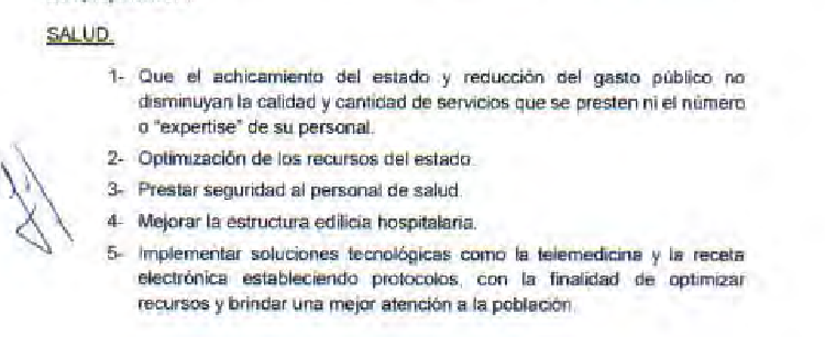 arilijalad's tweet photo. 8.
Las contradicciones son evidentes. Recortar gasto pero mantener y mejorar los servicios públicos. Obviamente es imposible pero así lo escriben

Y hablan de "arancelar todas las prestaciones". Fin de salud pública gratuita https://t.co/kvzEfIm1PQ