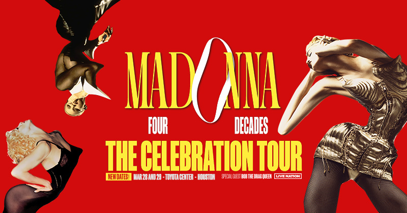 JUST ANNOUNCED: Madonna - The Celebration Tour originally scheduled for September 13-14 will come to Toyota Center on March 28-29. All previously purchased tix will be valid for the new dates. For more info: bit.ly/3iHWAEr