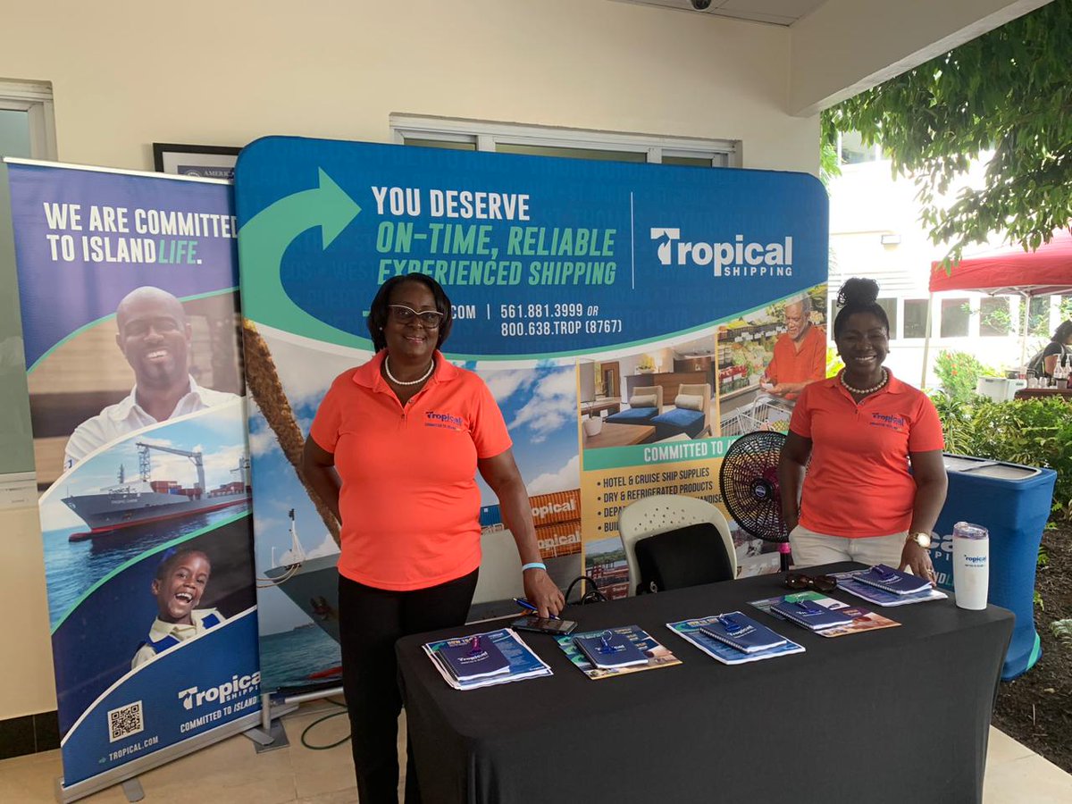 Sailing towards success! 🚢 🌊 Our Sales Reps, Karen Michael and Adele Lewis, recently represented Tropical Shipping at the American University of Antigua Business and Trade Expo. 

<a href="/AU_Antigua/">AUA</a> 

#Tropical #Shipping #Antigua #business #sailing #success #sales #expo