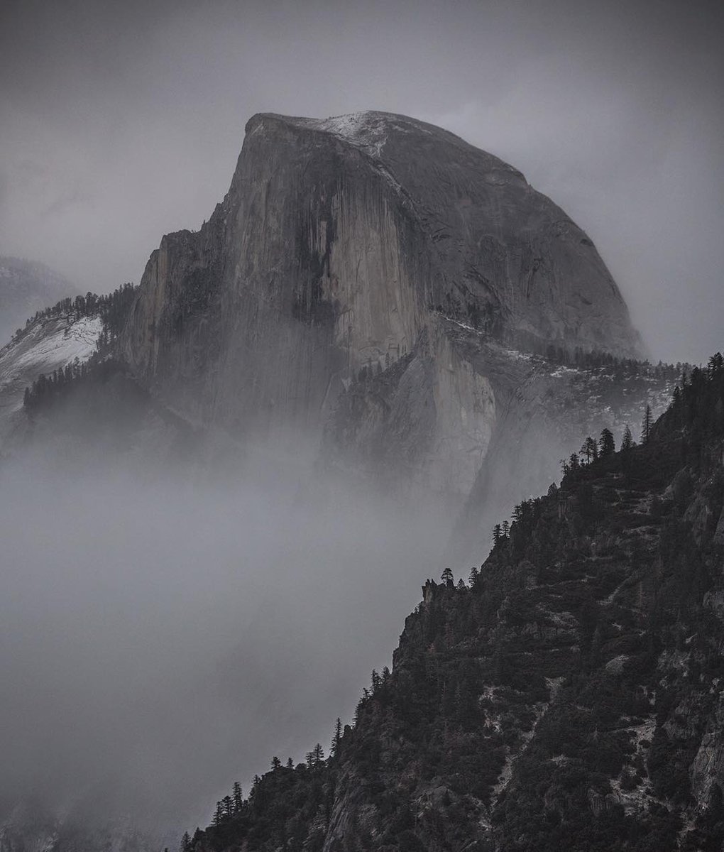 A moody Half Dome. 2,000 feet of pure attitude.

Shop prints at the link in bio.