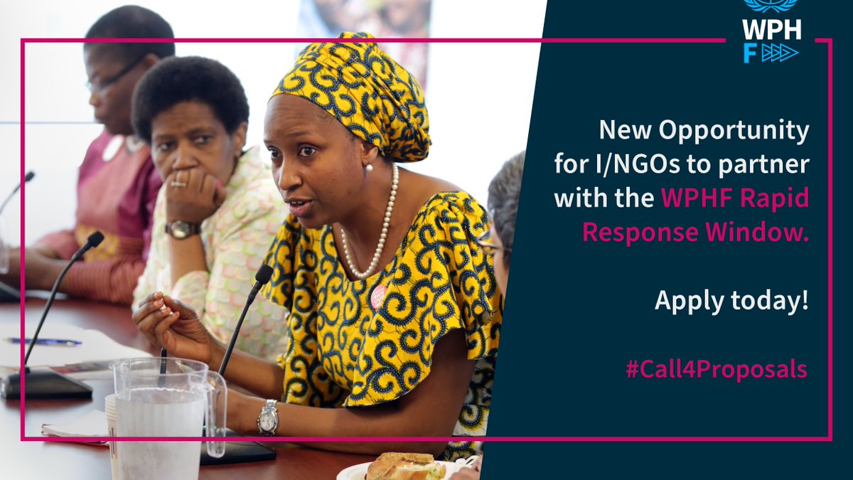 📣 Want to become an I/NGO partner of the <a href="/wphfund/">Women's Peace & Humanitarian Fund</a> Rapid Response Window?

🕊️ APPLY to work with our #RRW to enhance women’s meaningful participation in formal peace processes &amp; the implementation of peace agreements.

Deadline is 15 Sept! bit.ly/3KG8w4B