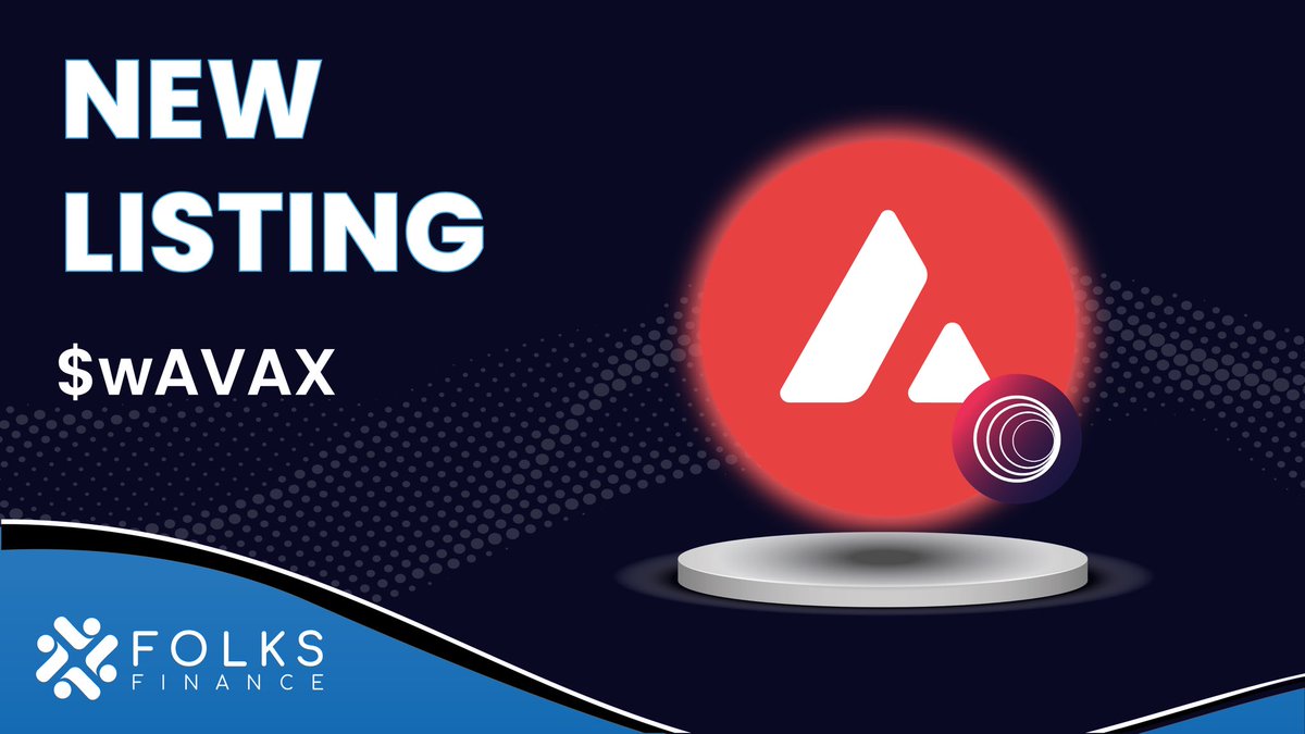 🔺 $wAVAX 🔺is now LIVE in Folks’ Lending Markets Experience Folks' advanced lending features with the bridged versions of #AVAX on @Algorand thanks to @wormholecrypto technology! 💠 Lend, borrow, and trade $wAVAX in one location: app.folks.finance