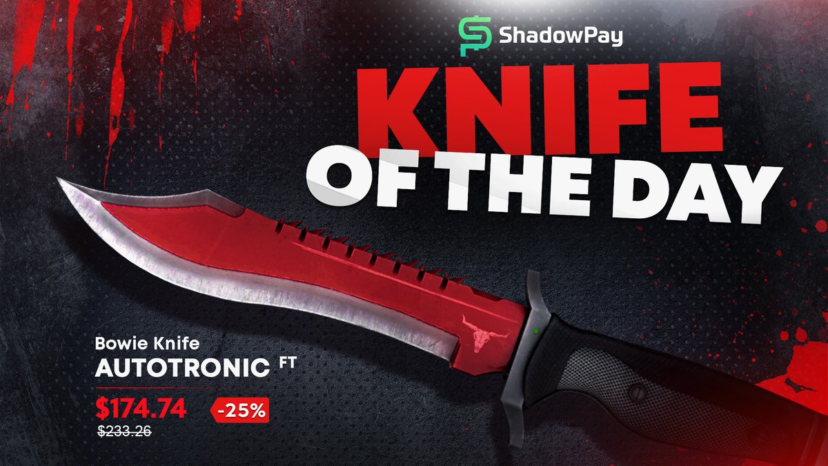 Check out this HOT Bowie Autotronic 🔥 shadowpay.com/en/item/568621… The offer won't last for long 🙃 Don't miss it 😉 #csgo #csgoskins #shadowpay #shadowpaycom #csgotrades #counterstrike #csgoskin #csgoknife #csgogiveaway #csgogiveaways #gaming #esports #source2 #csgo2