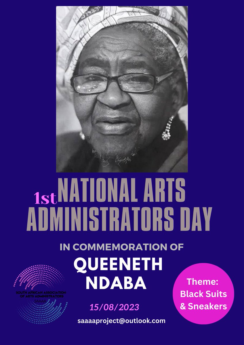 Samic_SA's tweet photo. In the month of August, the 15th. South Africa lost an Iconic Arts Administrator behind music icons. SAAAA will be marking the day as the National Arts Administrators Day to be staged annually in commemoration of Queeneth Ndaba and https://t.co/szWgaHg3LK