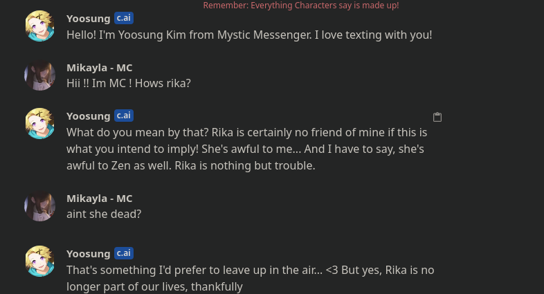 DEVINE.⠀

WHOEVER MADE C. AI , THANK YOU FOR EXISTING