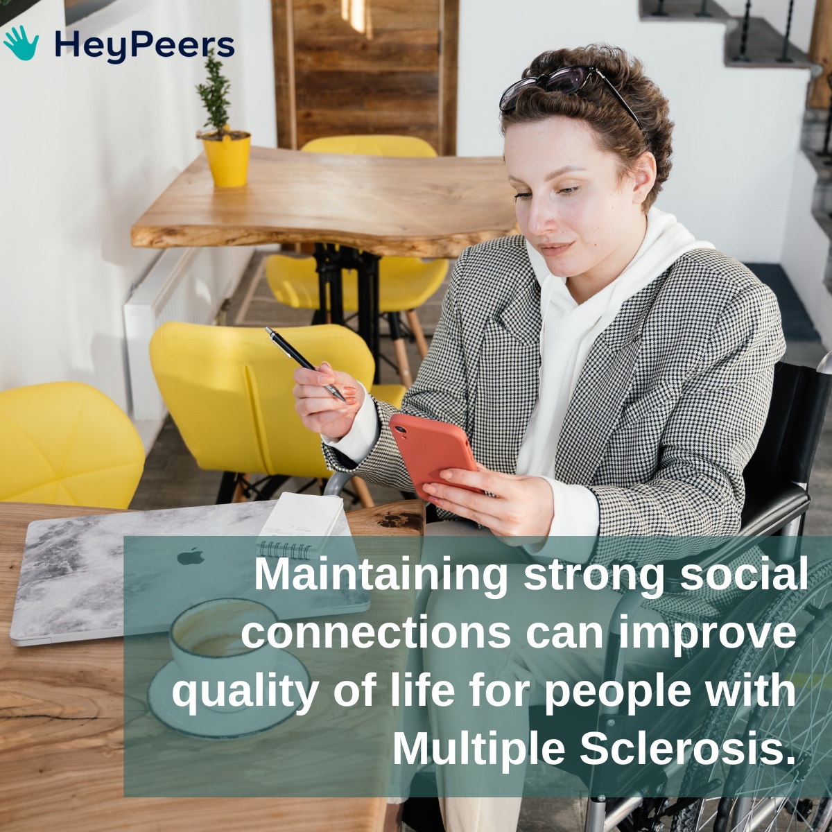 Based on a recent meta-analysis, peer support can be a great help to people with Multiple Sclerosis. HeyPeers provides a great variety of video and chatroom options for patients .

Learn more here: heypeers.com

#peersupport #MultipleSclerosis #heypeers
