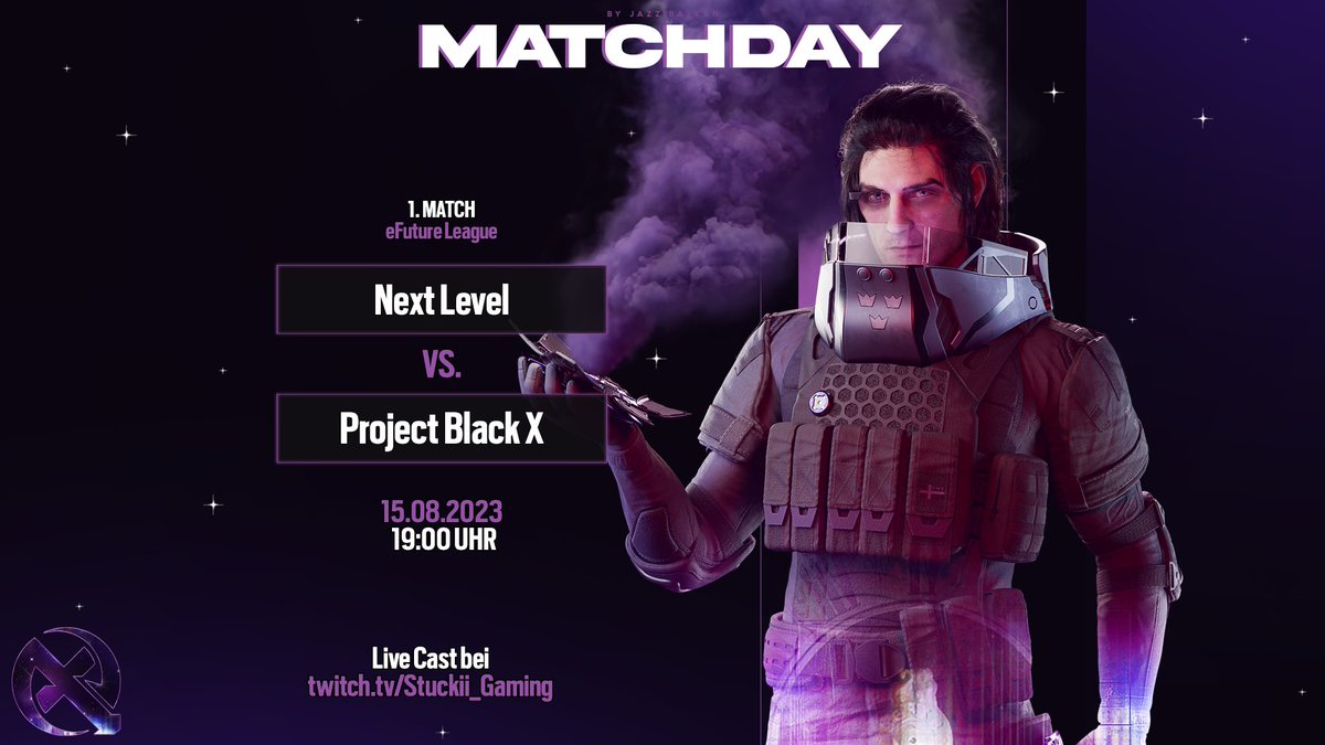 ✖️ 𝐞𝐅𝐮𝐭𝐮𝐫𝐞 𝐋𝐞𝐚𝐠𝐮𝐞 ✖️
15.08.2023 at 19:00
🆚 <a href="/PBX_ESPORT/">Project Black X Esport</a>

Live cast @stuckii2410
twitch.tv/stuckii_gaming

#R6 #TheFUTUREisNOW