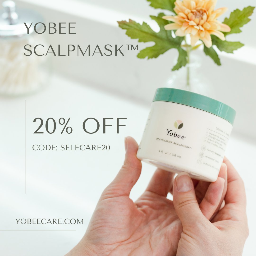 Healthy hair is rooted in a #healthyscalp, & our ScalpMask™ is the key, providing you with a natural solution to combat scalp dryness and irritation.

Feel the difference of a #balanced, healthy scalp. Use code SELFCARE20 for 20% off you next order! yobeecare.com