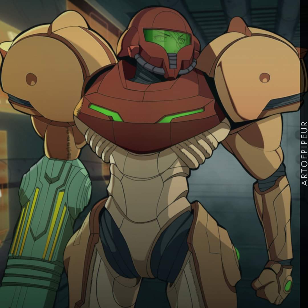 artofpipeur's tweet photo. Samus Aran from Metroid Prime, anime style process!
I really enjoy making art of Metroid because I love sci fi and the whole setting of the series gives you the chance to work on the atmosphere more and all the details. 
 #anime  #Samu #MetroidAnime #metroidprime https://t.co/TSABTTDi1y