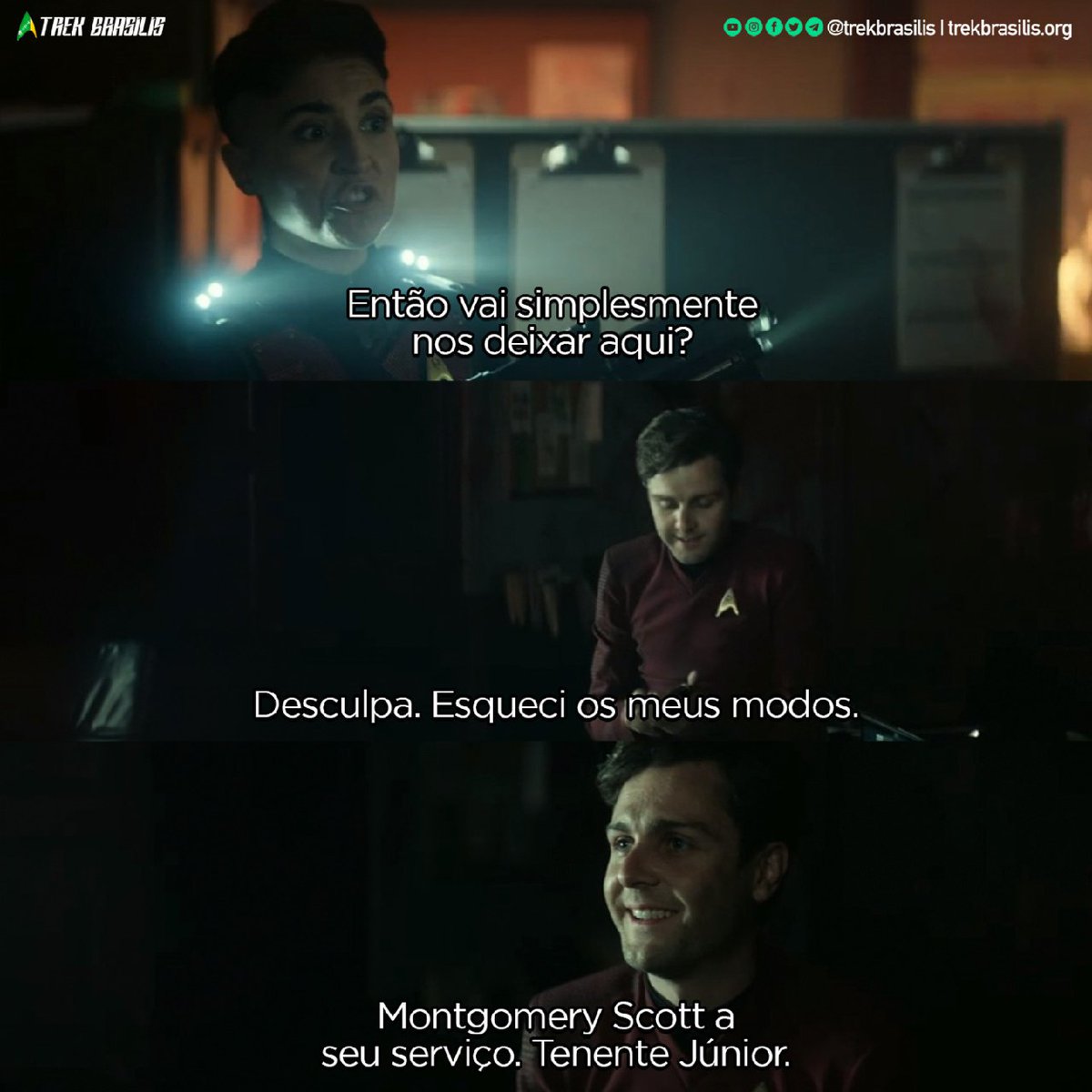 trekbrasilis's tweet photo. Admita, nessa hora você surtou! 🤯 

O que você achou de Martin Quinn como nosso amado Scotty em #StrangeNewWorlds? 👇🏽 https://t.co/c2u7j4se6e