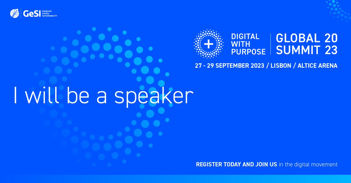 GPMvanHaren's tweet image. 27-29 September, in Lisbon #DPW2023 on the importance that digital must play in the sustainability of our world: biodiversity, smart sustainable cities, education. Register at event.digitalwithpurpose.org  #DWP #biodiversity #education #smartcities #sustainablecities @SchoolHeadsESHA