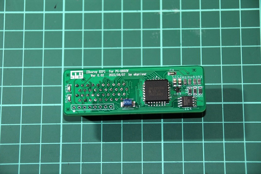 wcinp's tweet photo. ポケコン(PC-G850V)でCP/Mを動かせるメモリ増設ボード(EborsyEEP)の改良版のプリント基板が届いたので早々に部品実装し、無事正常動作を確認しました^^
基板装着時の突入電流対策の効果で装着時の電源電圧変動が殆ど無くなりました
https://t.co/tzRlb09rJr
#G850 #ポケコン #EborsyEEP https://t.co/If1CllZ5qH